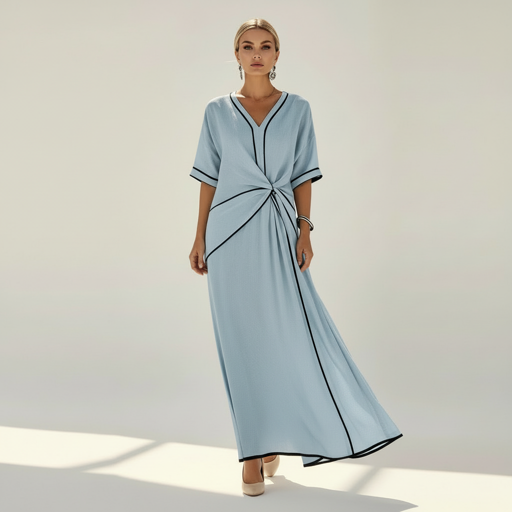Elegante maxi jurk met twistdetail - Lina