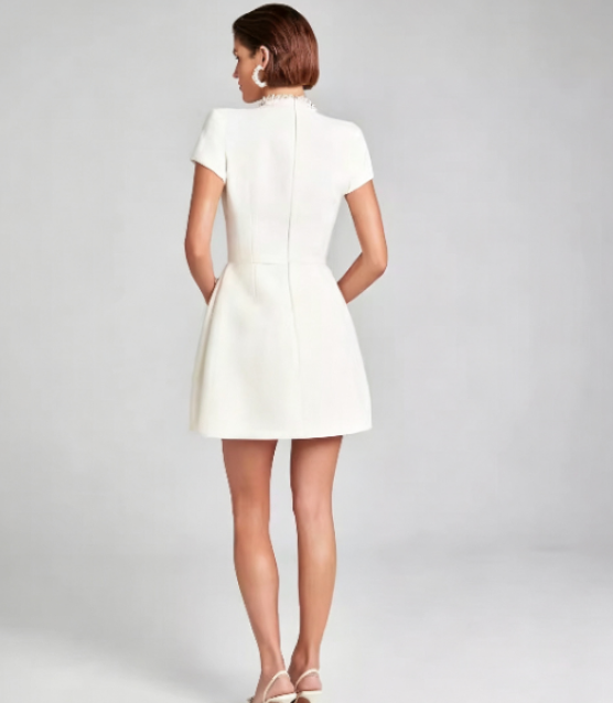 Elegante mini jurk met korte mouwen - Aveline