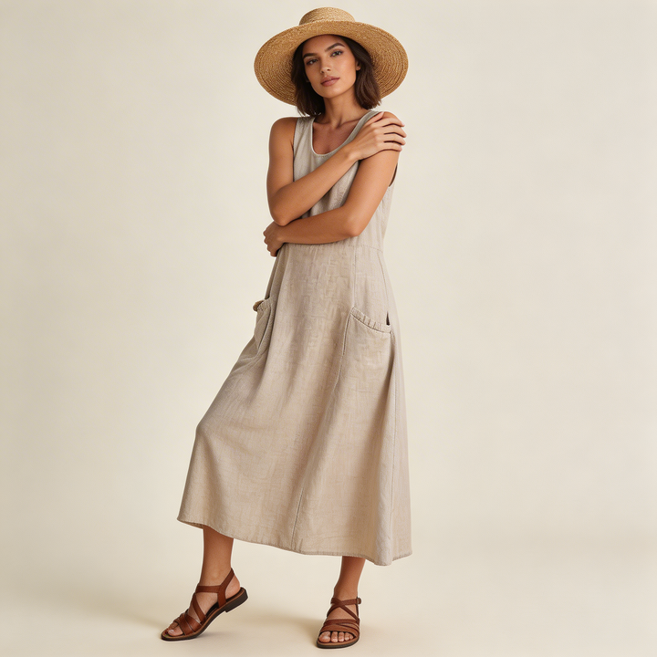 Elegante mouwloze zomerjurk – Sara