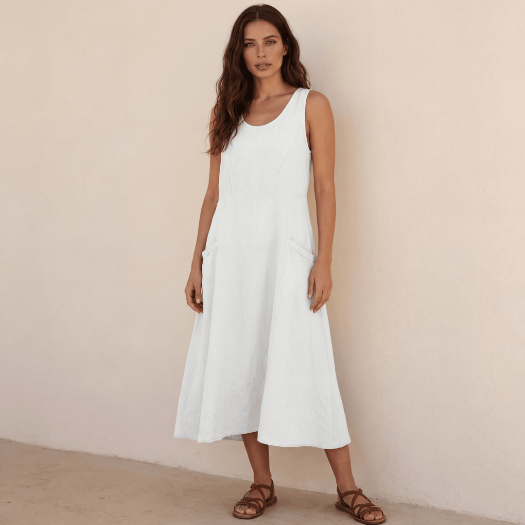Elegante mouwloze zomerjurk – Sara