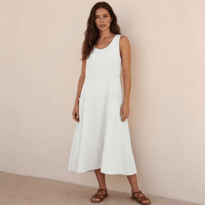 Elegante mouwloze zomerjurk – Sara