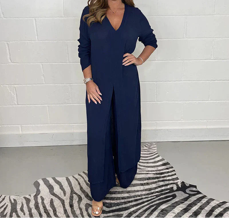 Elegante tweedelige set met een lange tuniek - Amara