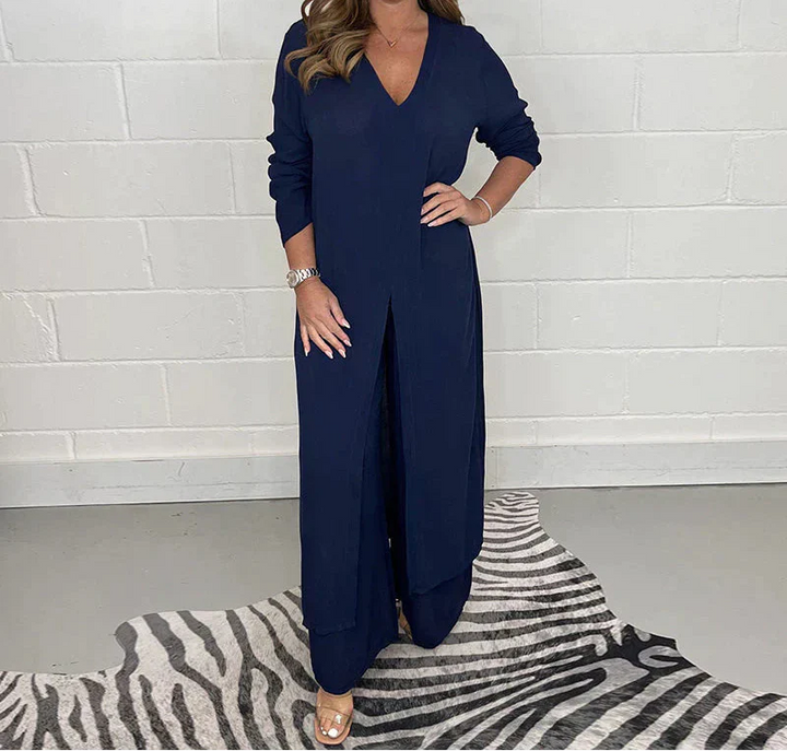 Elegante tweedelige set met een lange tuniek - Amara