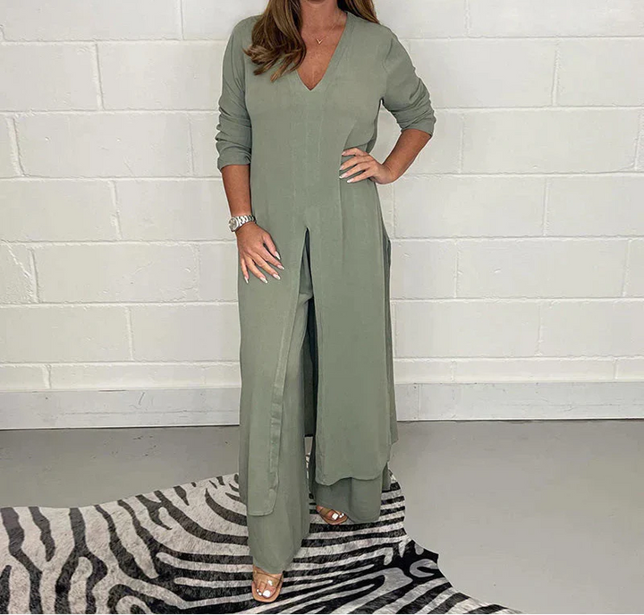 Elegante tweedelige set met een lange tuniek - Amara
