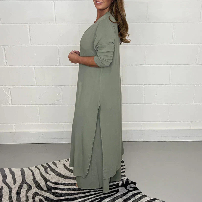 Elegante tweedelige set met een lange tuniek - Amara