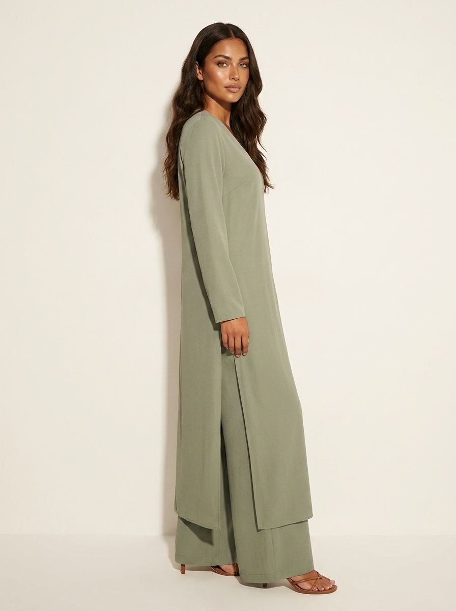Elegante tweedelige set met een lange tuniek - Amara