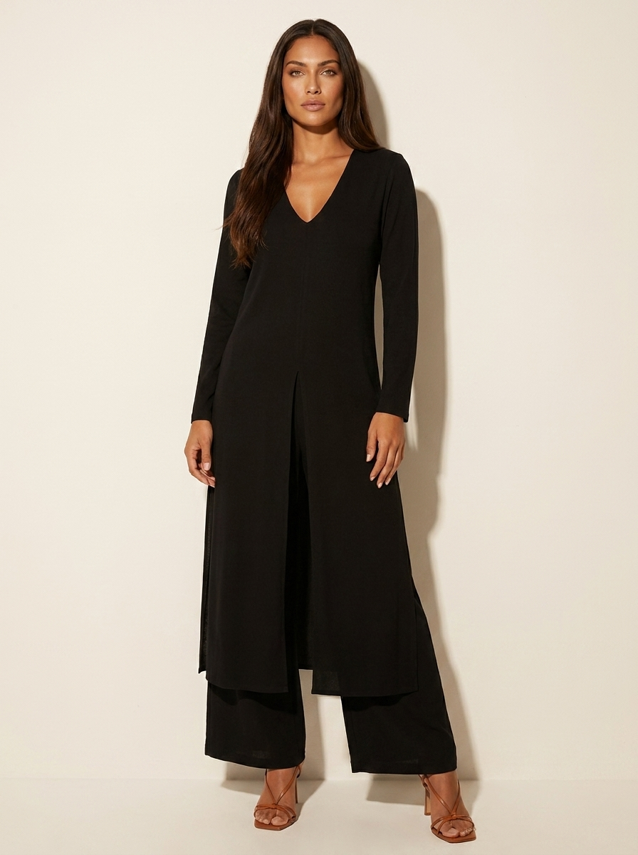 Elegante tweedelige set met een lange tuniek - Amara