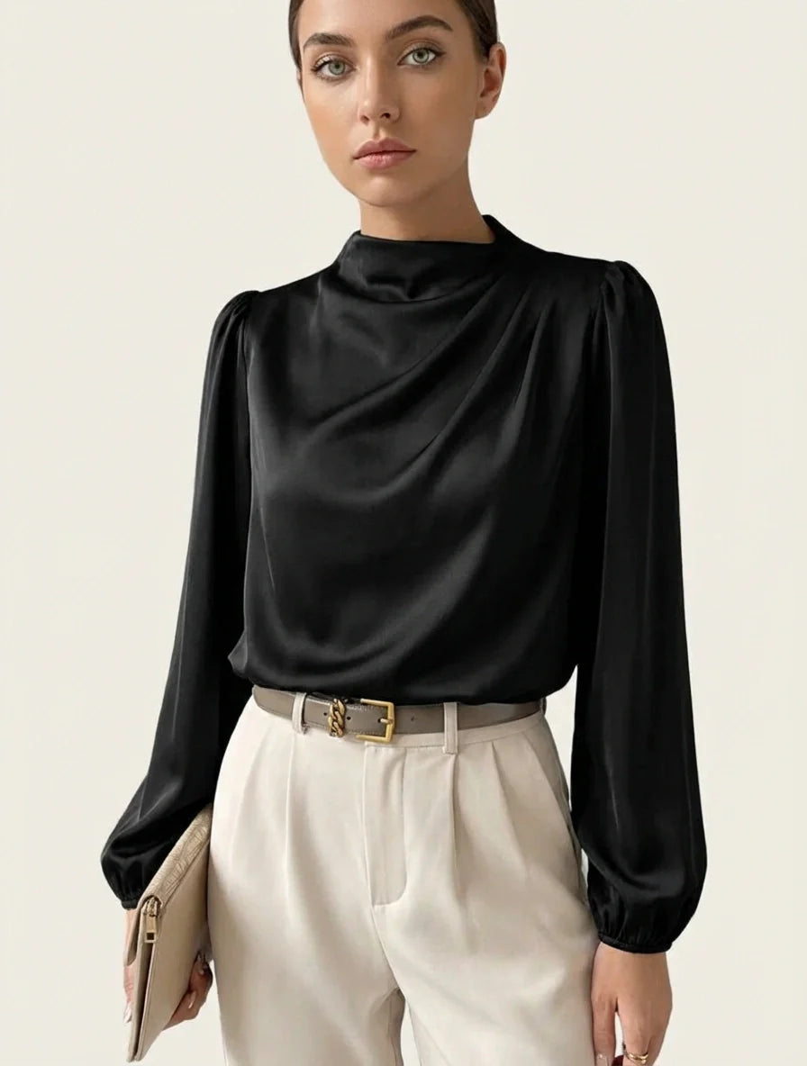 Elegante damesblouse met hoge hals - Hera