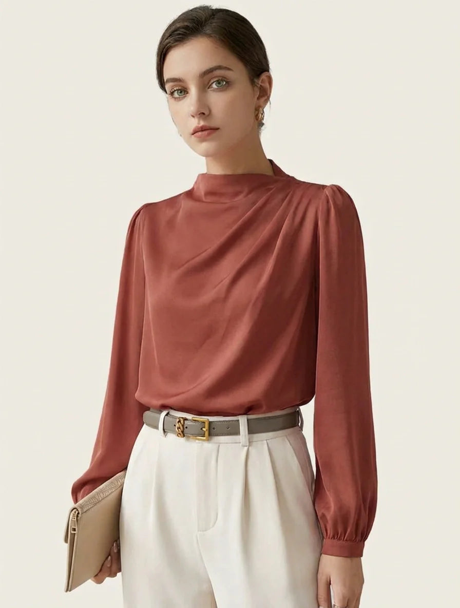 Elegante damesblouse met hoge hals - Hera