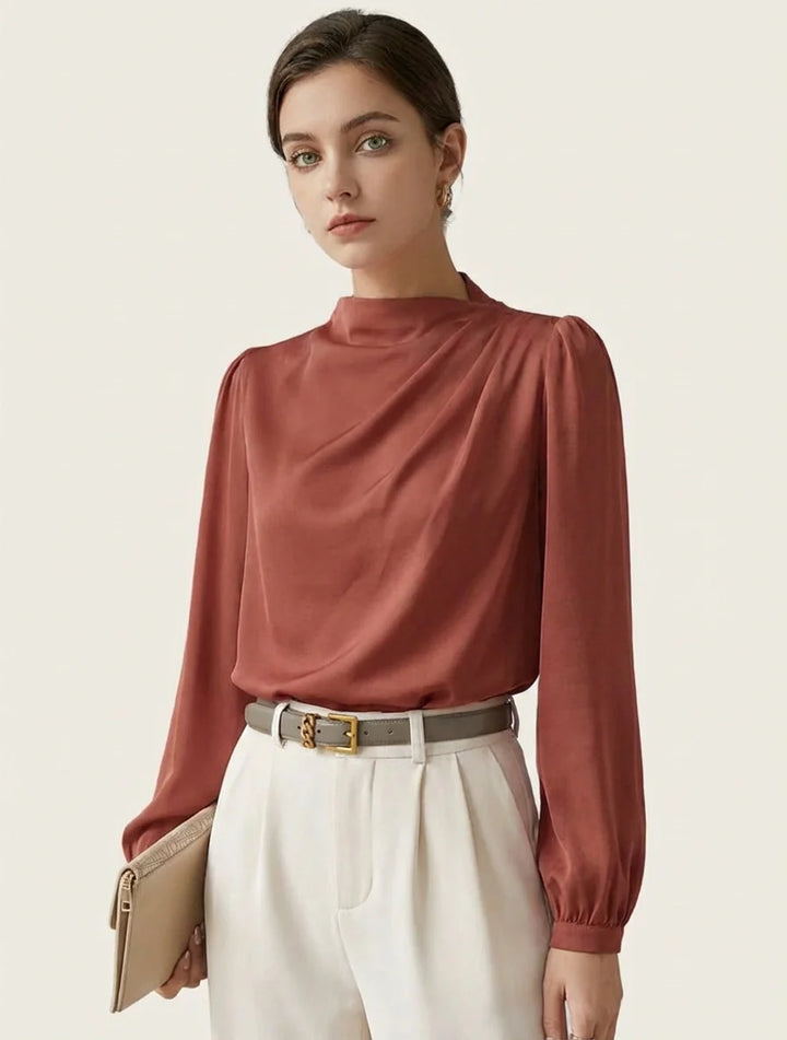 Elegante damesblouse met hoge hals - Hera