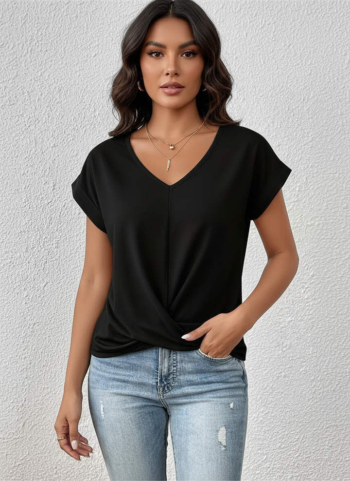 Elegante dames top met v-hals - Alessia