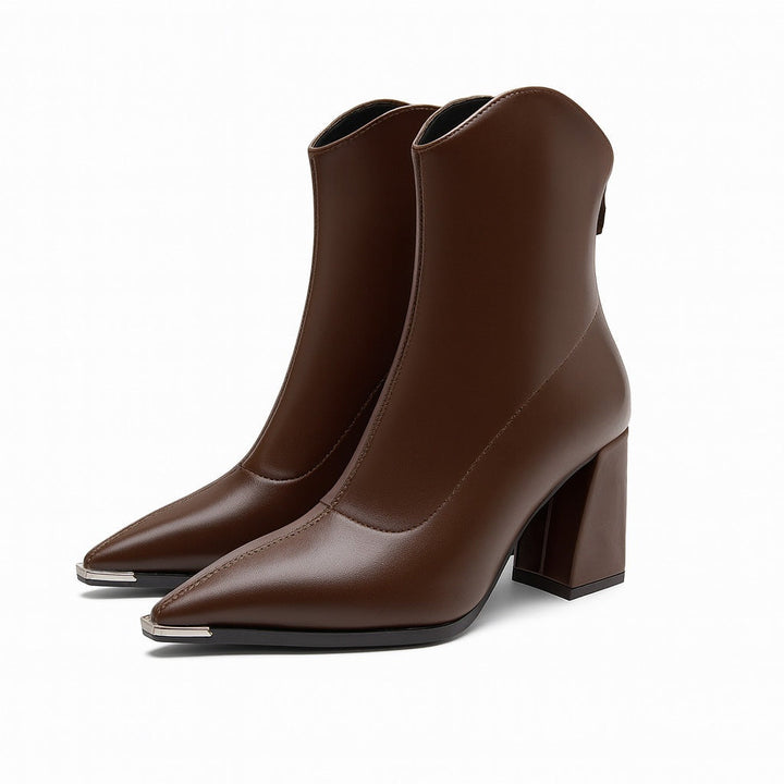 Elegante enkellaars met blokhak – Valentina