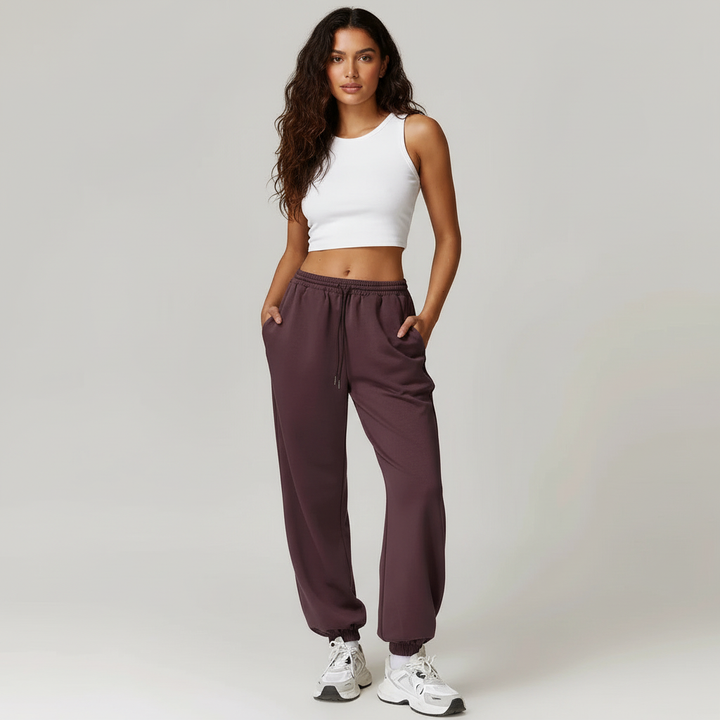 Comfortabele dames jogger met elastische taille – Elara
