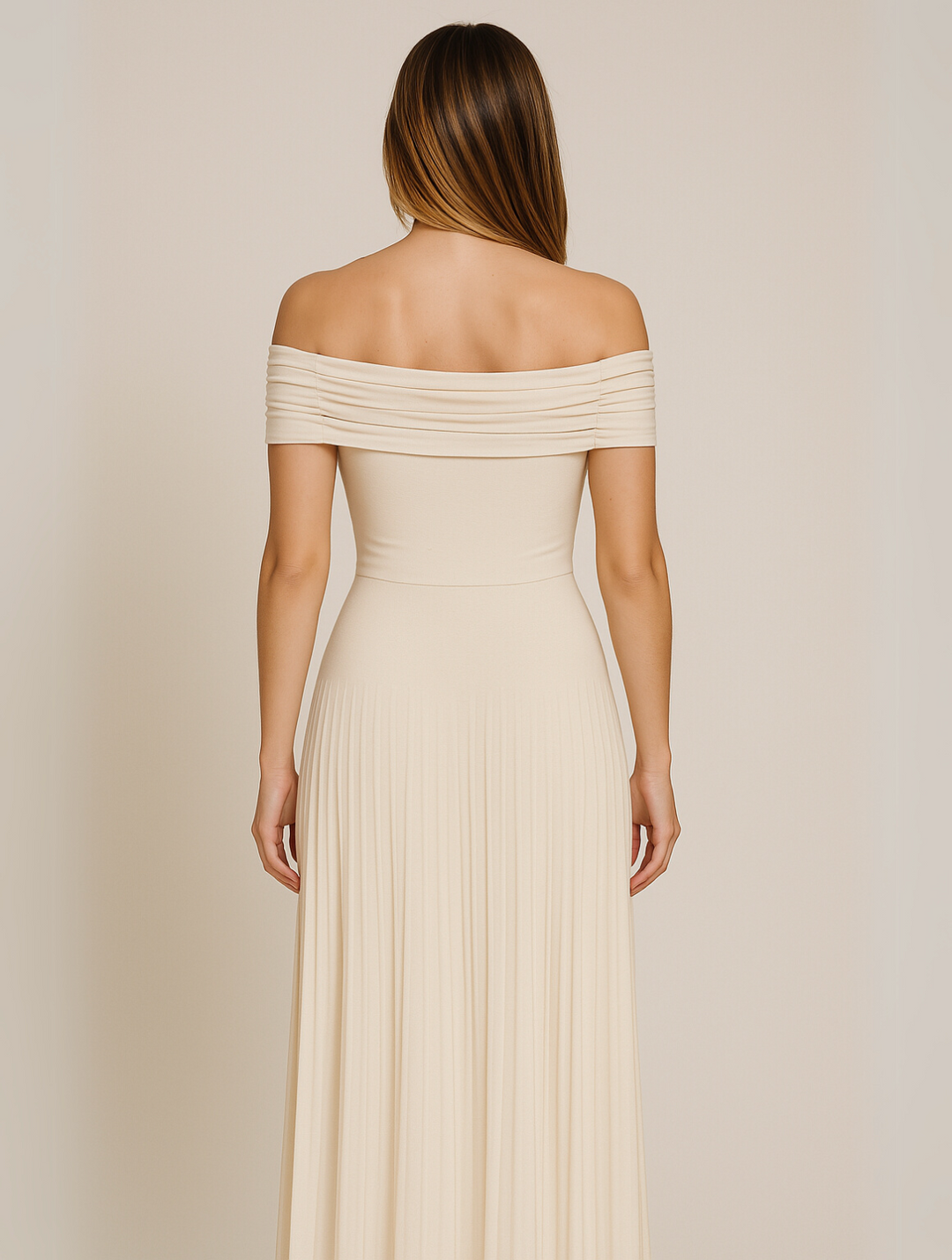 Elegante off-shoulder maxi jurk