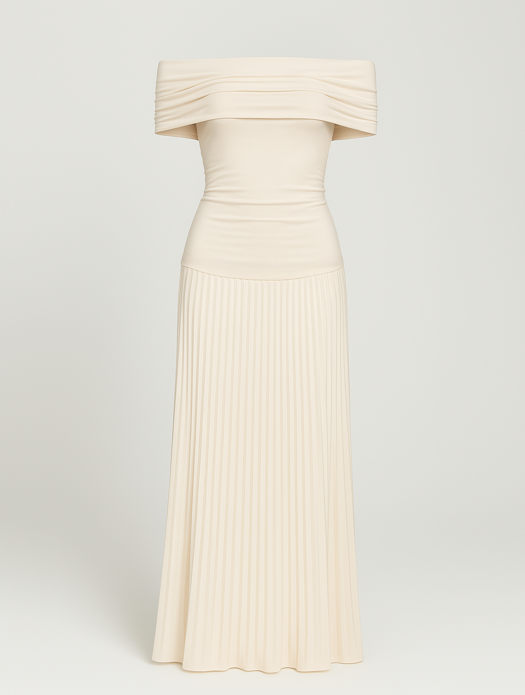 Elegante off-shoulder maxi jurk