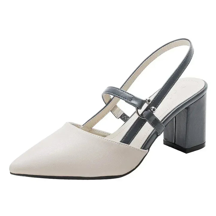 Elegante slingback pumps met blokhak – Aurélia