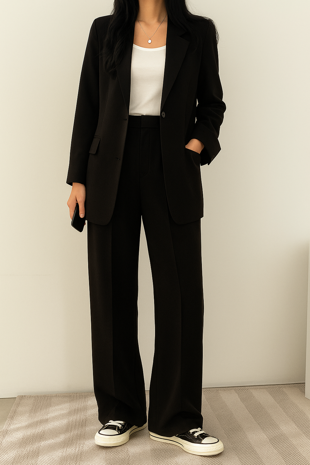 Elegante tweedelige blazer set dames – Elara