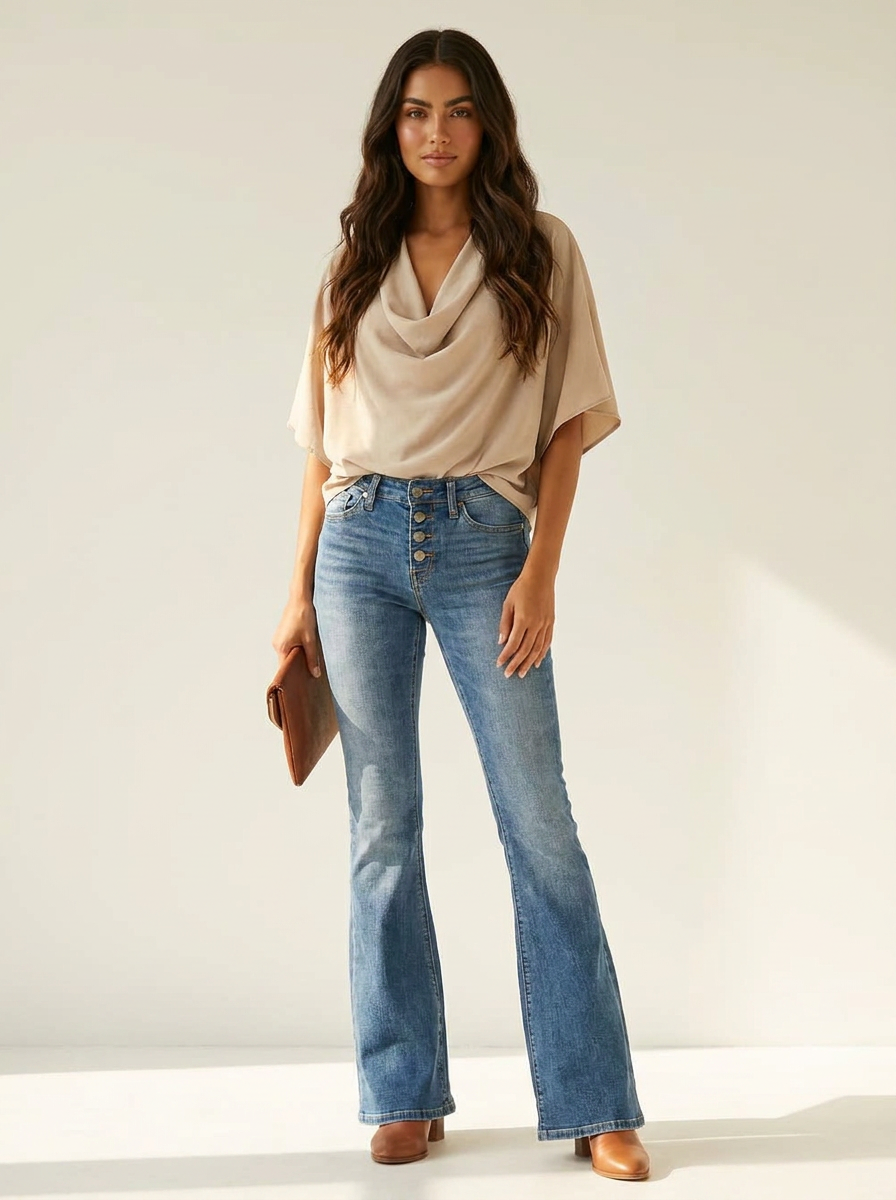 Flare jeans met hoge taille - Mila
