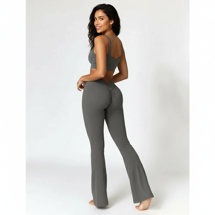 Flared dames yoga legging met shaping effect – Luna