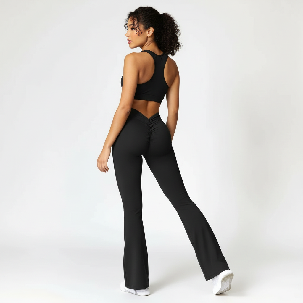 Flared dames yoga legging met shaping effect – Luna