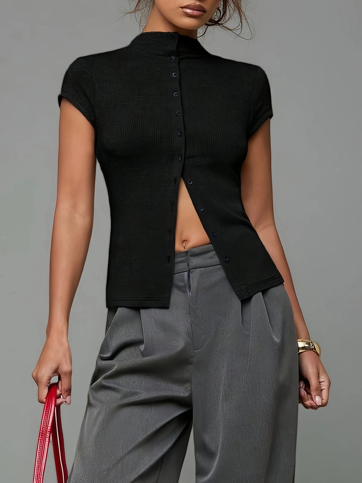 Getailleerde button-up top – Aria