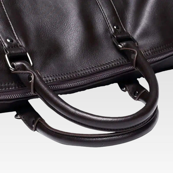 Grote reistas met leerlook – lichtgewicht PU weekendtas