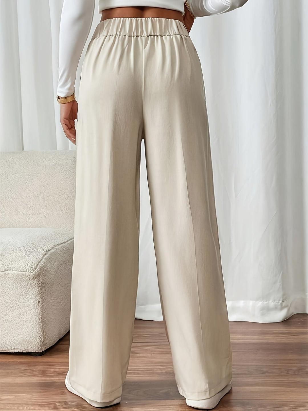 High waist pantalon dames met knoopdetails – Margaux