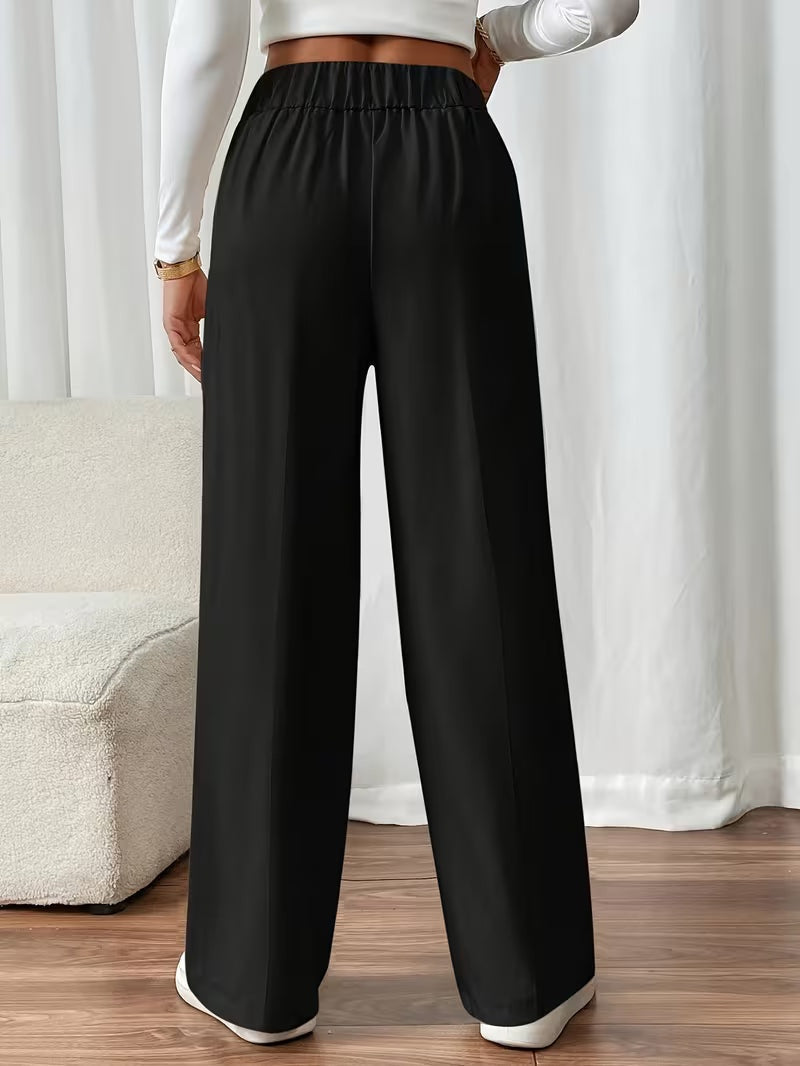 High waist pantalon dames met knoopdetails – Margaux