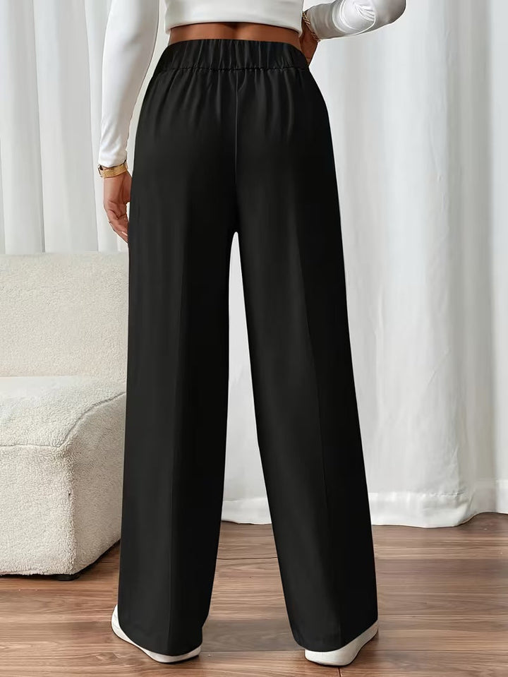 High waist pantalon dames met knoopdetails – Margaux