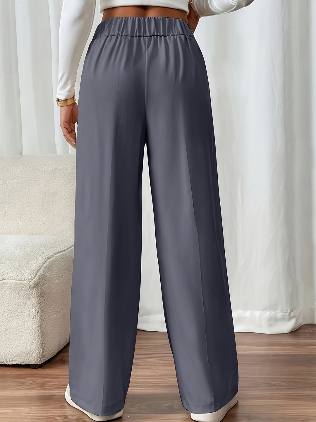 High waist pantalon dames met knoopdetails – Margaux