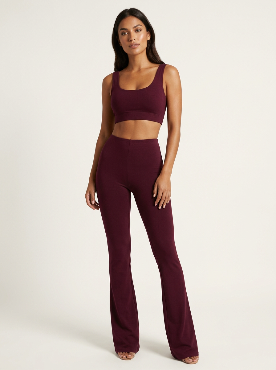 Hoge taille dames flared broek – Noella