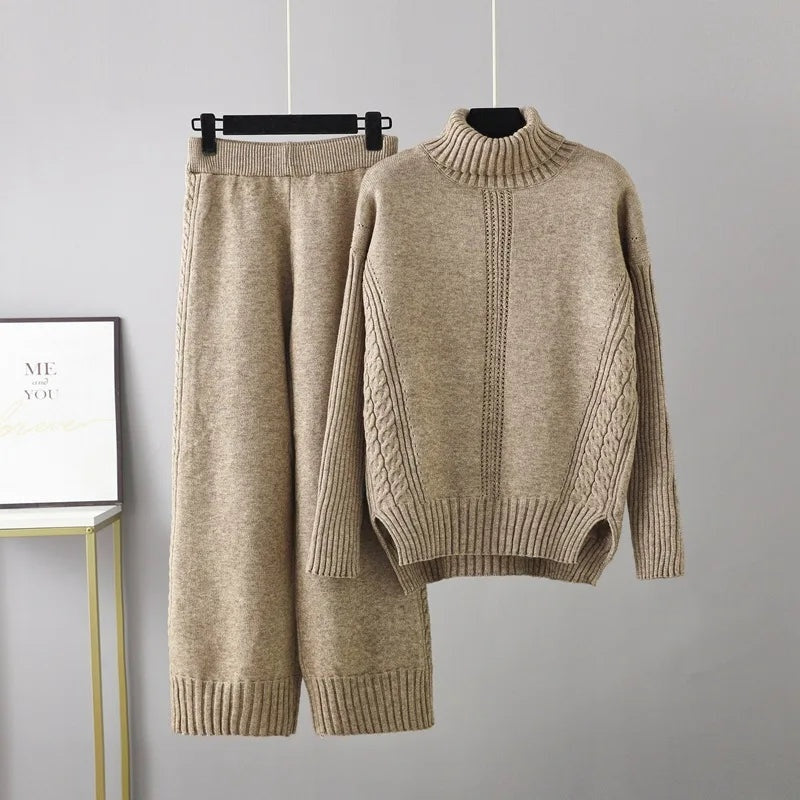 Kabelgebreide co-ord set – Isabella