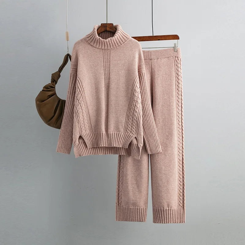 Kabelgebreide co-ord set – Isabella