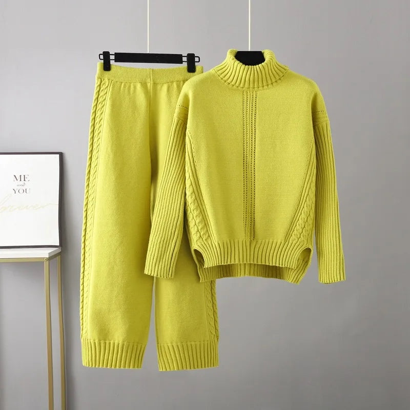 Kabelgebreide co-ord set – Isabella