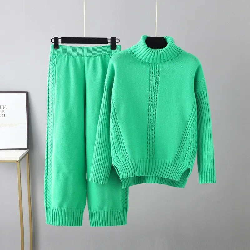 Kabelgebreide co-ord set – Isabella