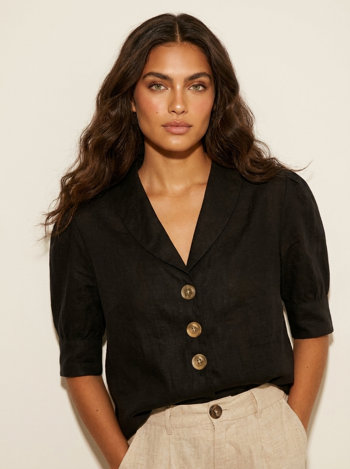 Luchtige blouse met vintage charme - Stephanie