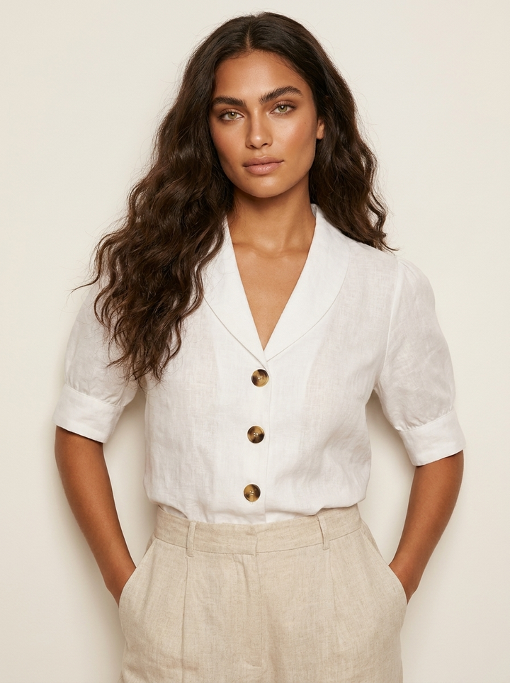 Luchtige blouse met vintage charme - Stephanie