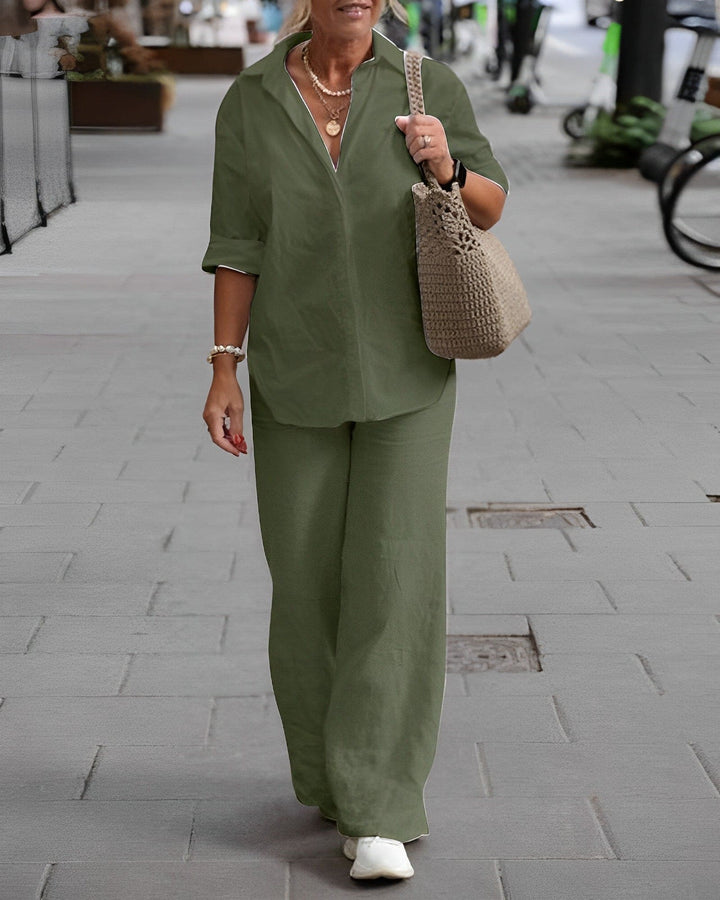Luchtige blouse & pantalon set - Olivia