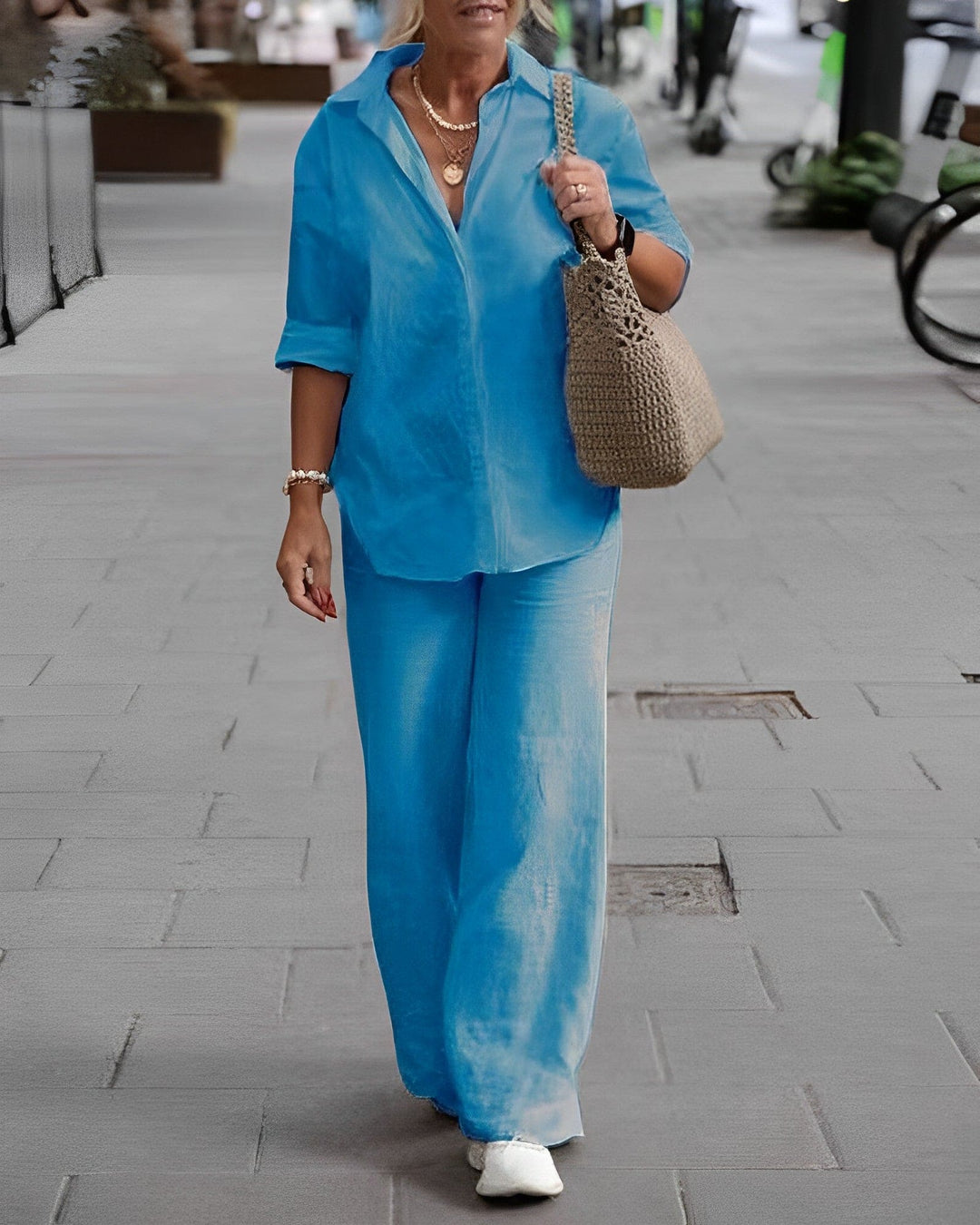 Luchtige blouse & pantalon set - Olivia