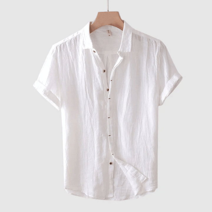 Luchtige linnen blouse met korte mouwen - Nova