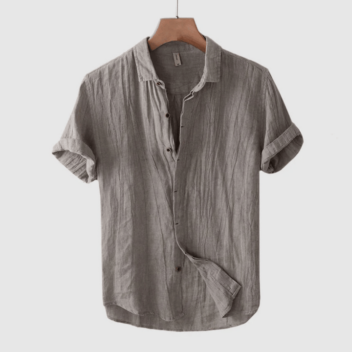Luchtige linnen blouse met korte mouwen - Nova