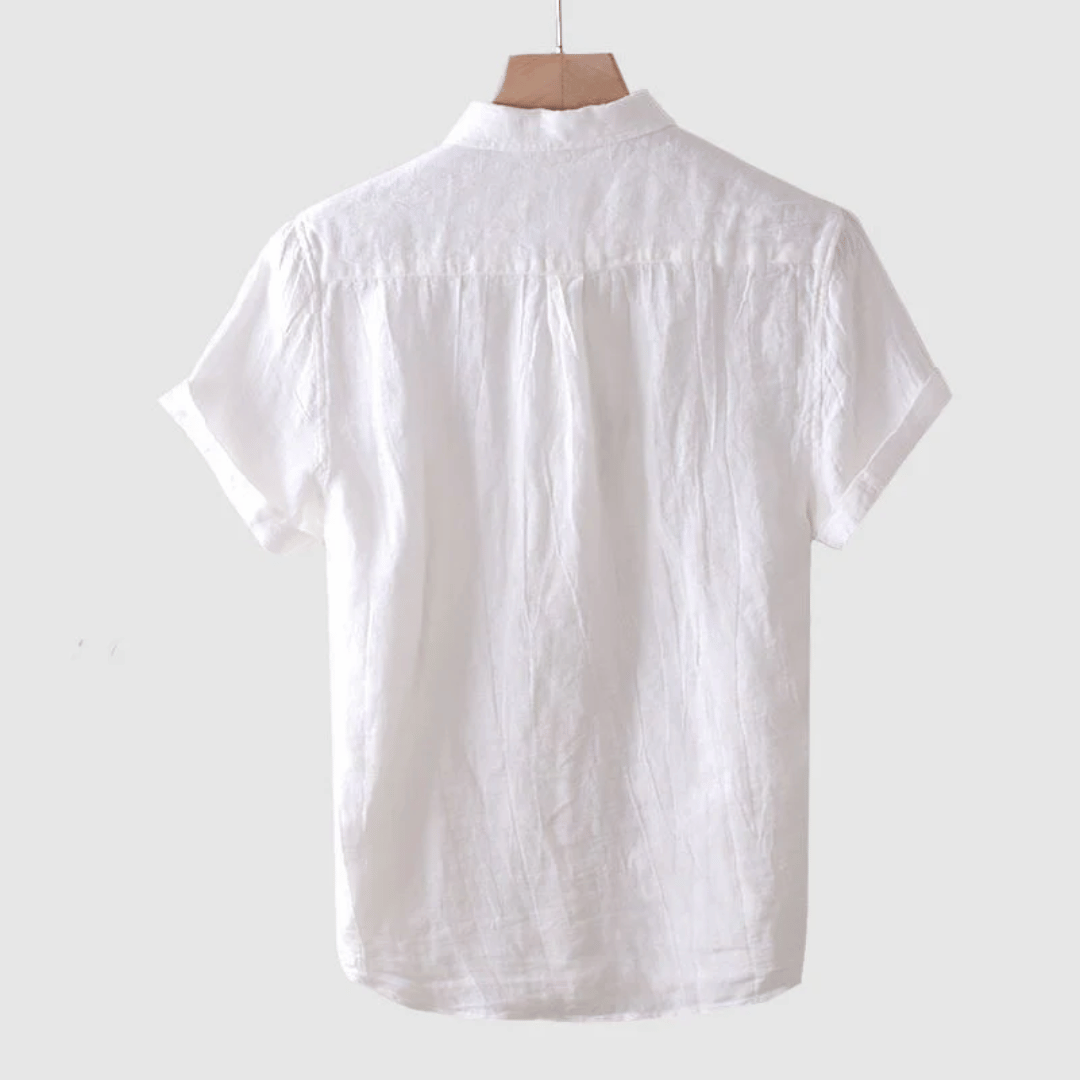 Luchtige linnen blouse met korte mouwen - Nova