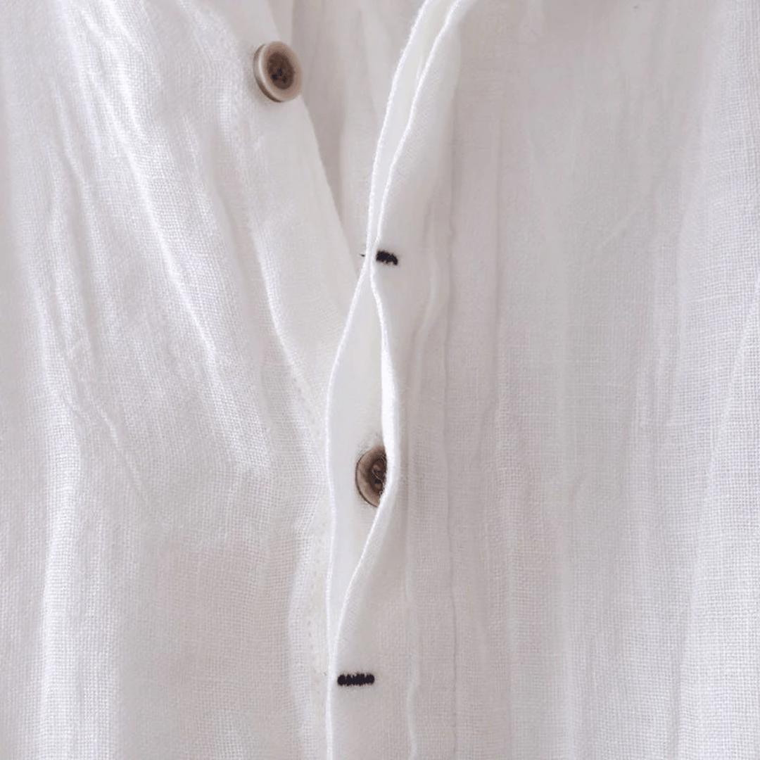 Luchtige linnen blouse met korte mouwen - Nova