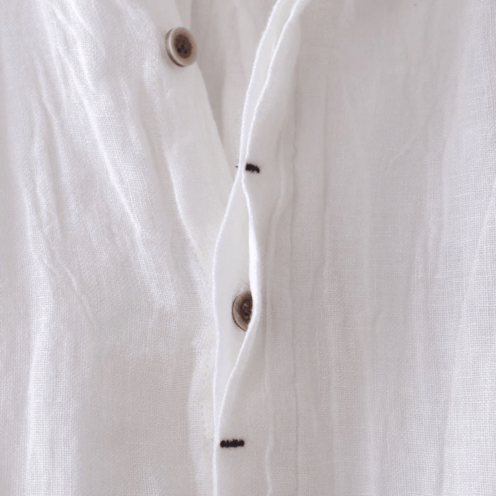 Luchtige linnen blouse met korte mouwen - Nova