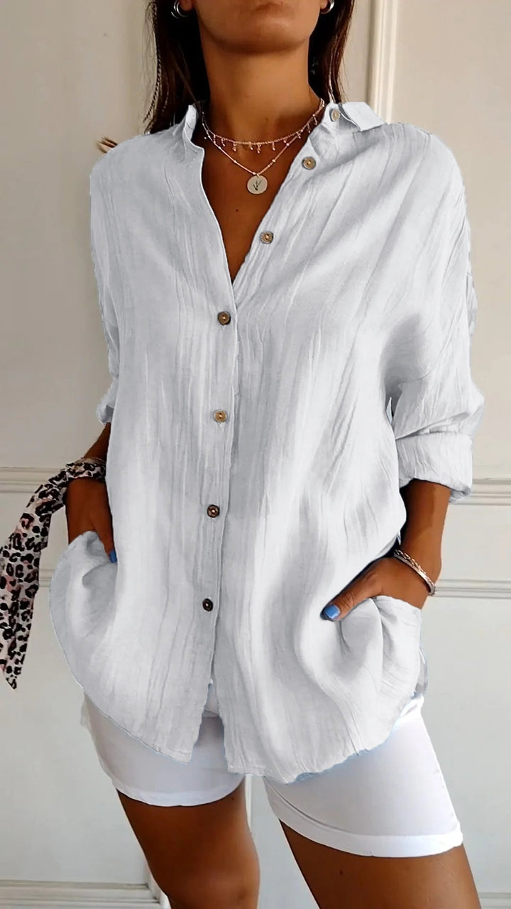 Luchtige dames blouse met knopen – Élise