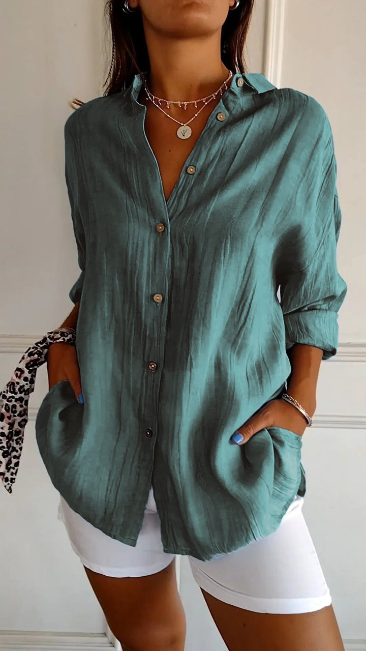 Luchtige dames blouse met knopen – Élise