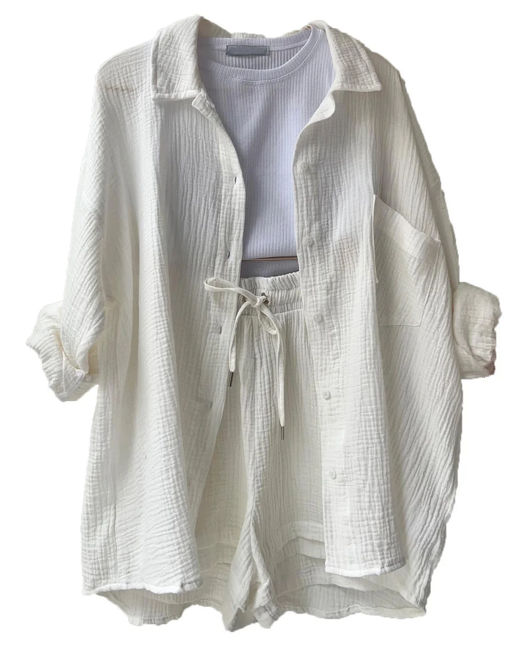 Luchtige dames lounge set met short – Capri