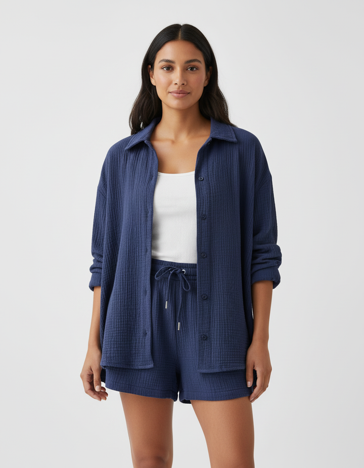 Luchtige dames lounge set met short – Capri