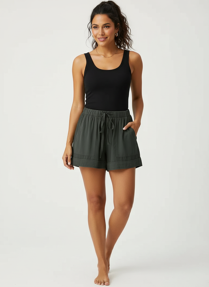 Luchtige dames short met elastische taille – Maya