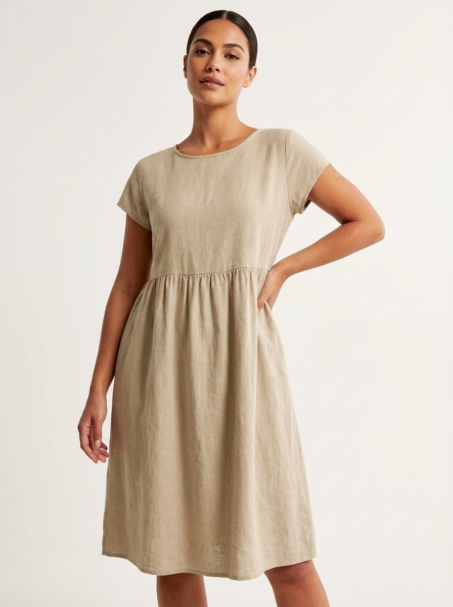 Luchtige midi jurk – Rosa